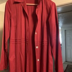 Long Open Front Dress Coat Sz M Never Used