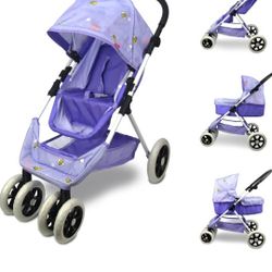 Anivia Baby Doll Stroller for 18 inches American Dolls, Foldable Doll Pram Co...