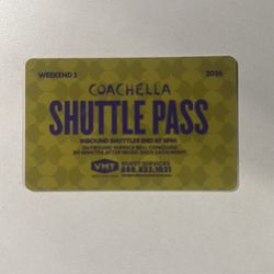 Coachella weekend 2 shuttle pass