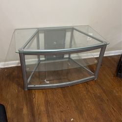 Glass Tv Stand And Matching Tower 