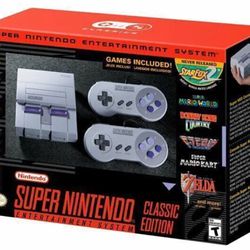 SNES Super Nintendo Classic Series Mini Console With 21 Games & 2 Controllers Factory Sealed Brand New 