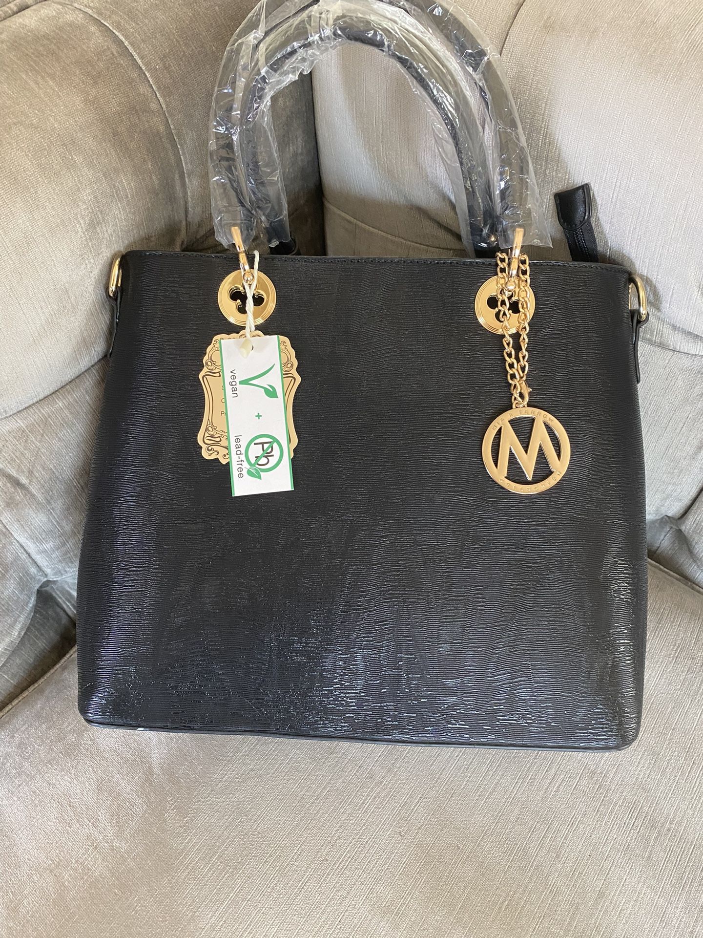 Mia K Farrow collection handbag purse Top-Handle- Vegan Leather Purse