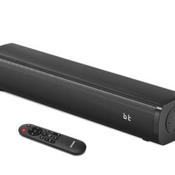 Wohome 2.1ch Small Sound Bars for TV with 6 Levels Voice Enhancement, Built-in Subwoofer, 16 Inches Bluetooth 5.3 Soundbar Speakers with Optical/AUX/U