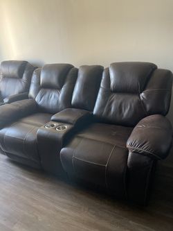Brown Recliner Love Seat