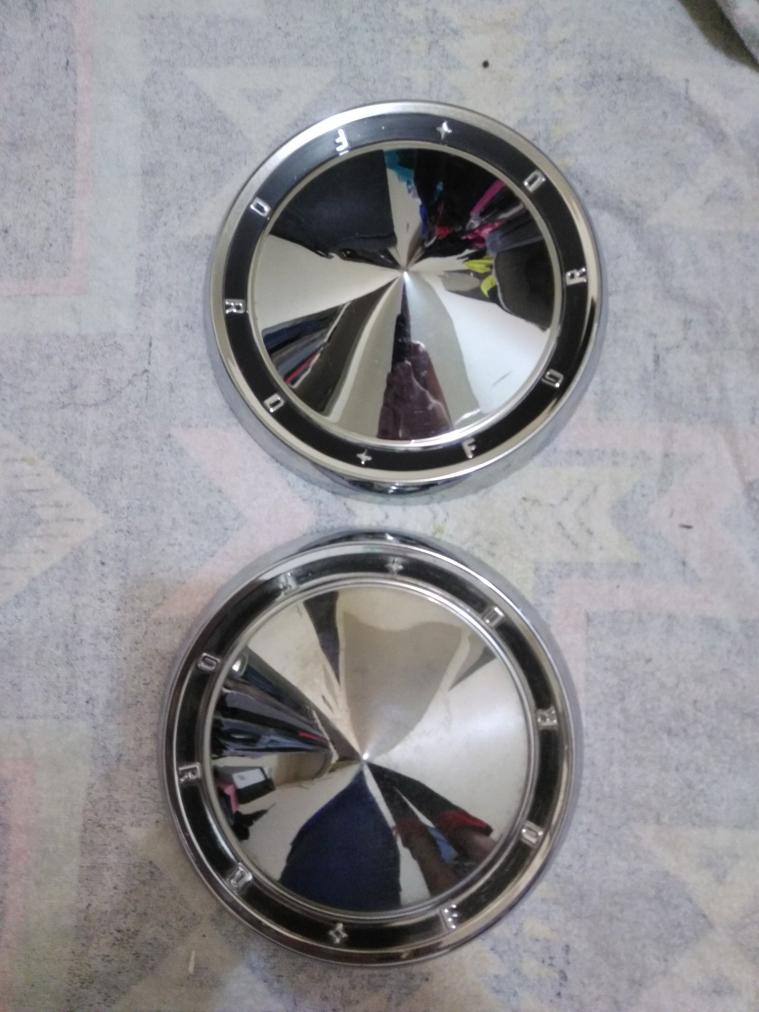 (2) 1960s FORD DOG DISH HUBCAPS