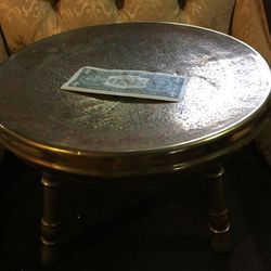 Hand Made Brass Foot Stool From India 
