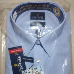 Standford Blue Oxford Regular Fit Baby Blue Collard JCP Dress Shirt New In package