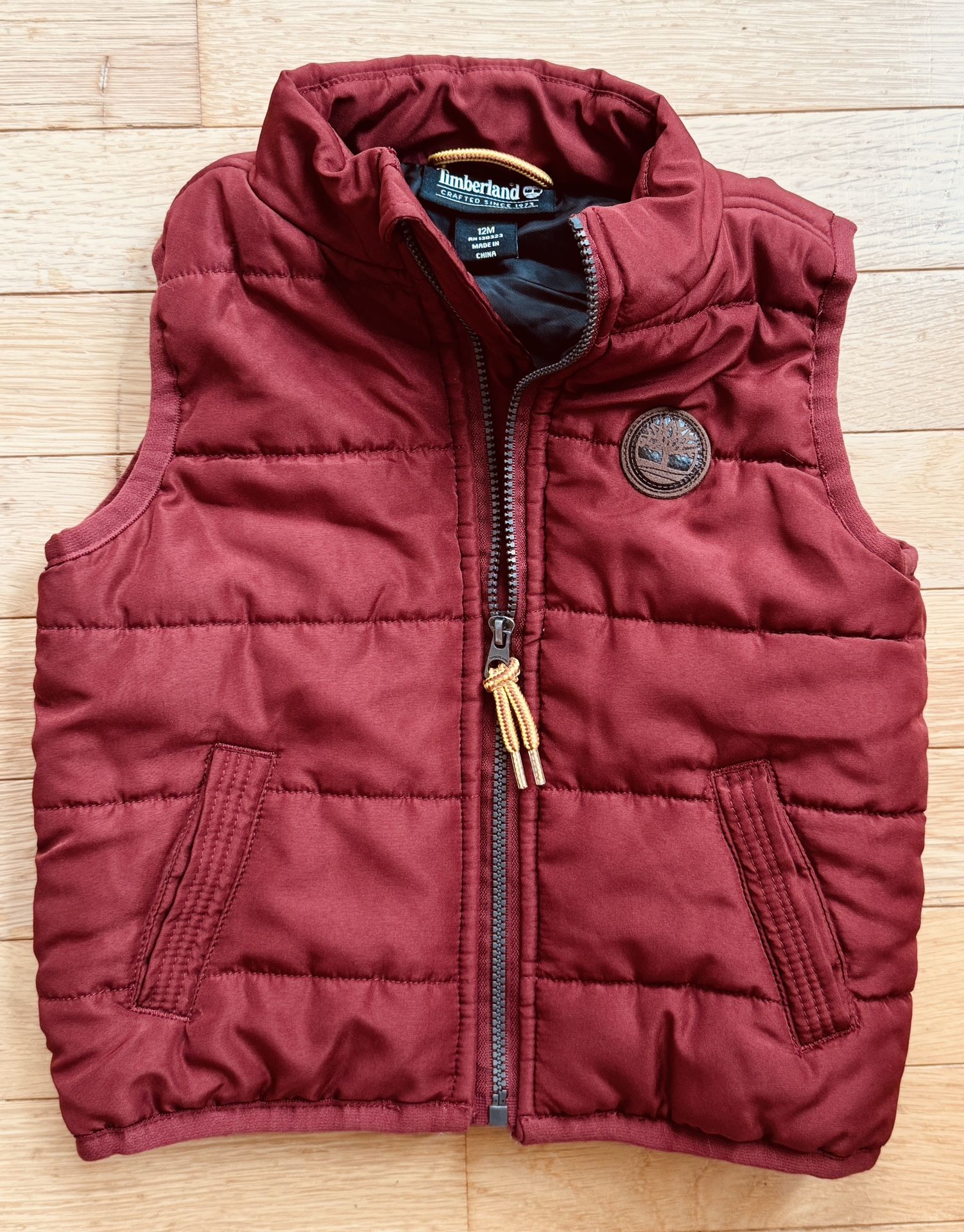 Timberland Vest with 2 Flannel Shirts size 12 Months
