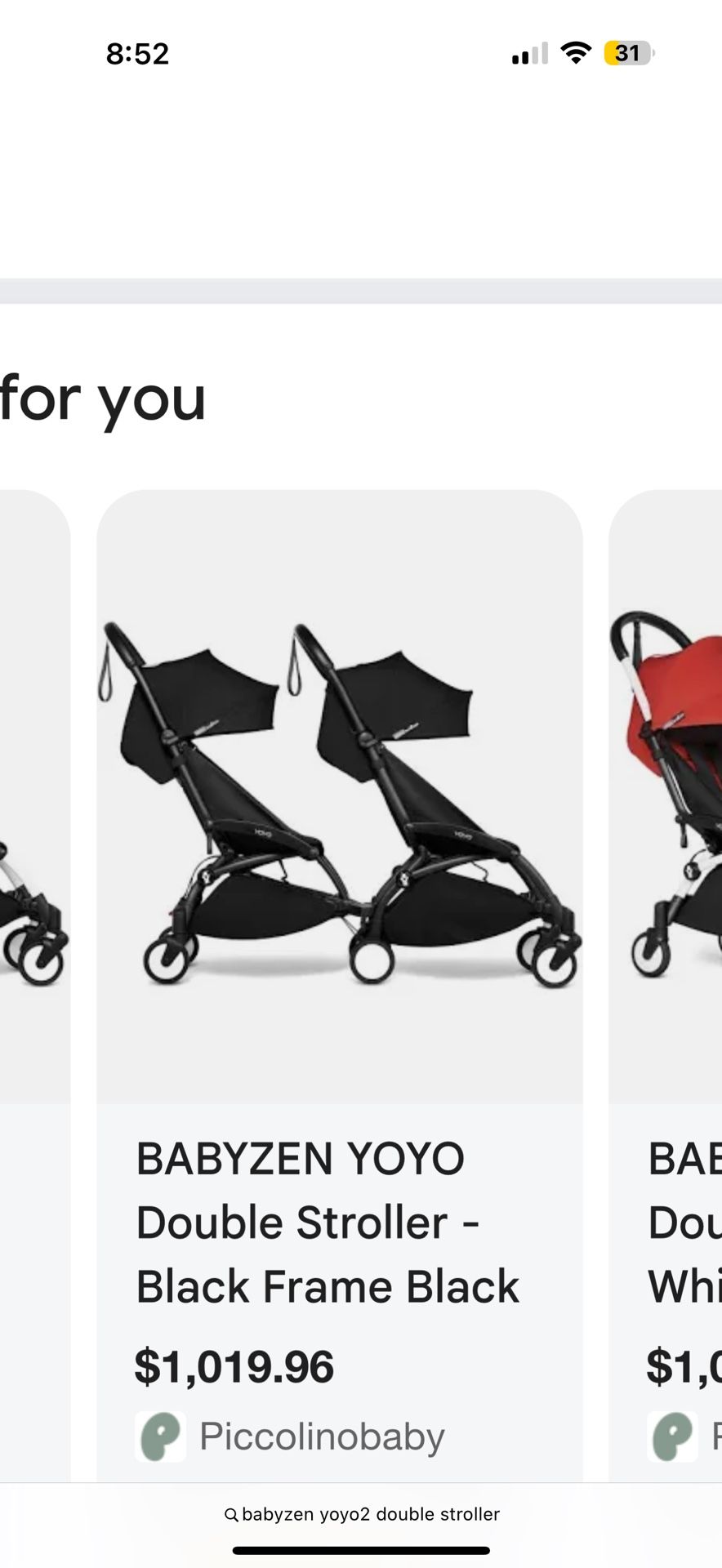 BabyZen Yoyo double stroller