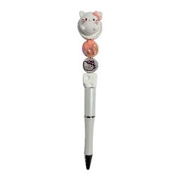 Hello Kitty Cupcake Beaded Ballpoint Twist Pen White Topper