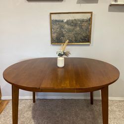 Astrid Mid-Century Round Extendable Dining Table Brown - Threshold™