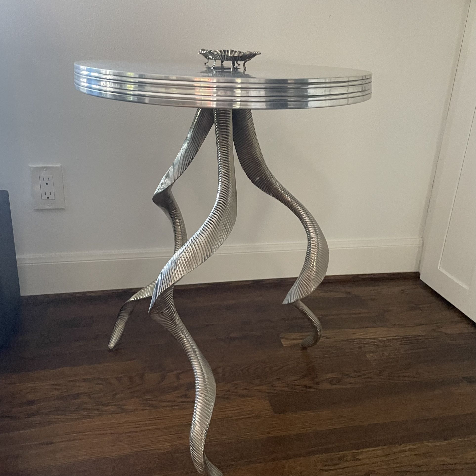 Silver Horn Leg Side Table