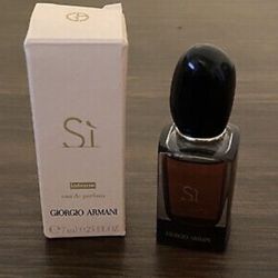 Giorgio Armani SI INTENSE Eau de Parfum .24 oz 7ml MINI SPLASH NIB