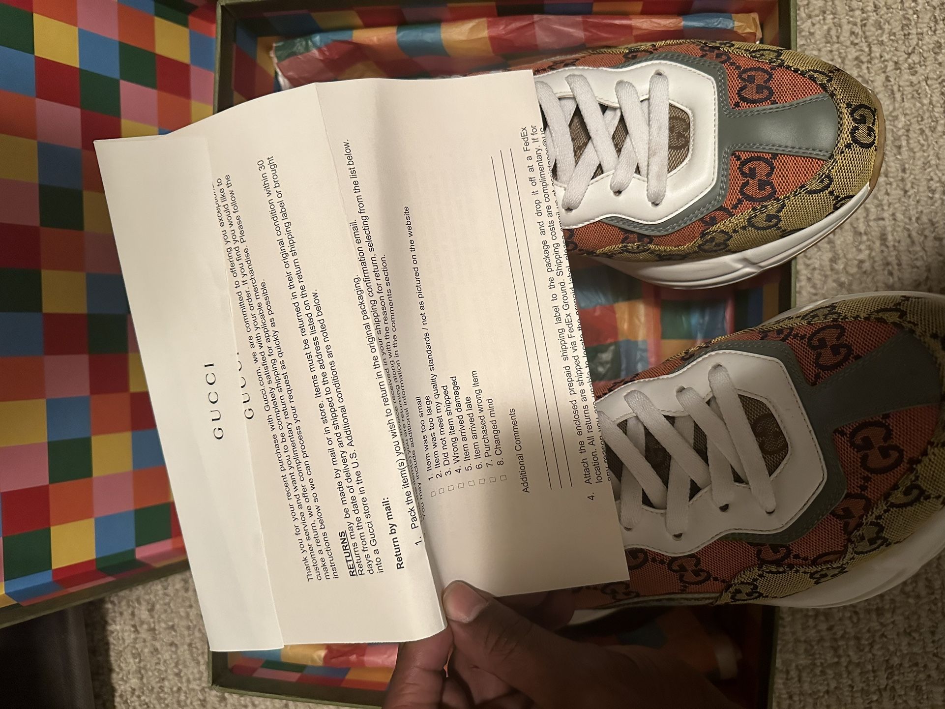 Gucci, Rhyton , Multi Color, Size 9