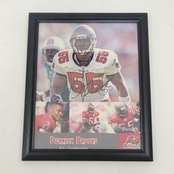 Derrick Brooks Buccaneers Tampa Bay Signed Framed Action Photo 8×10 With Certificate