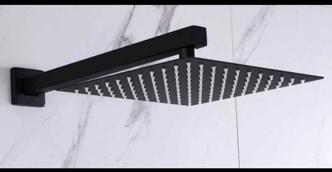 Shower System Wall Mount Single Head Matte Black