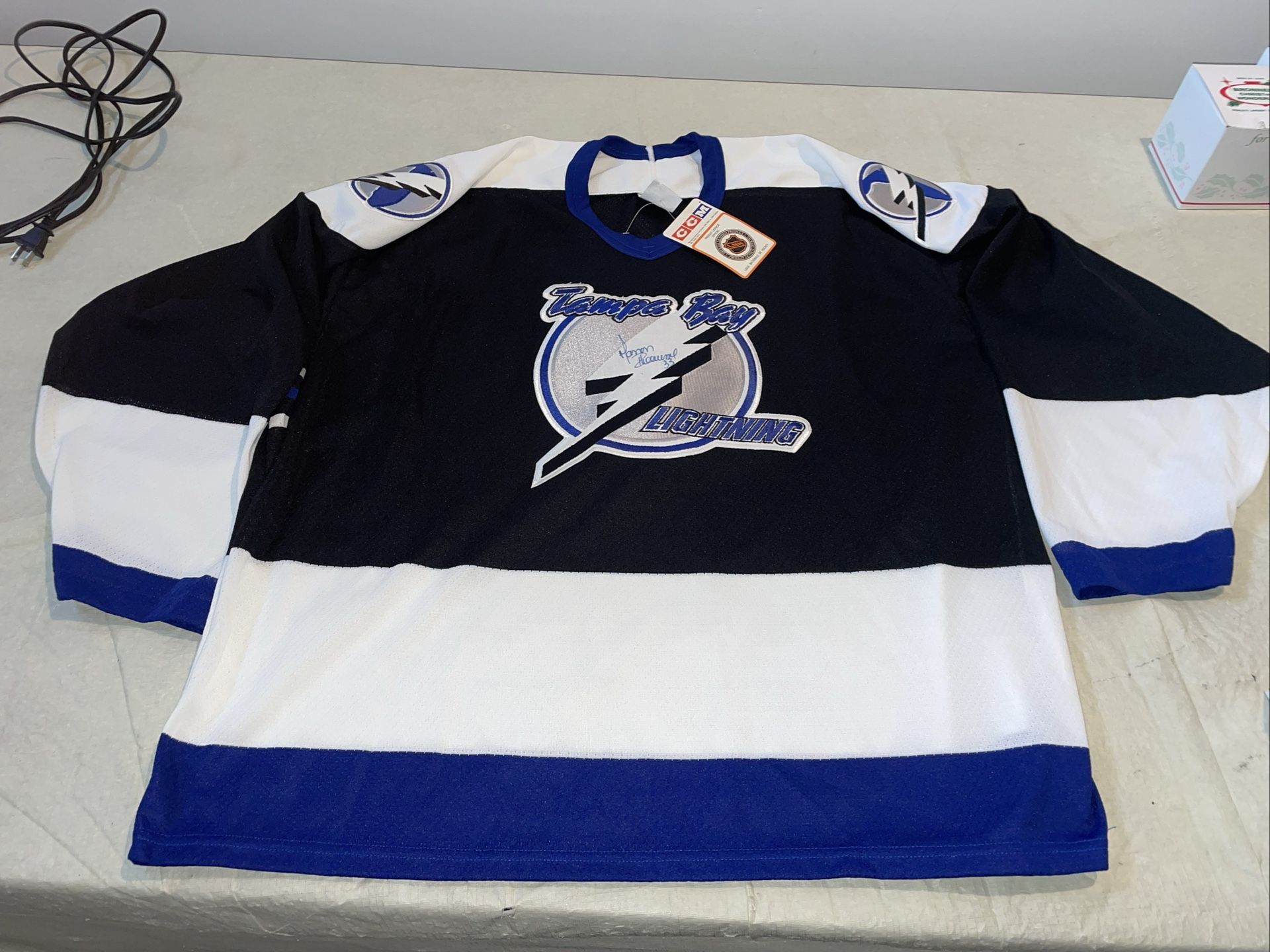 Nwt Auto Manon Rheume Tampa Bay Lightning jersey Ccm Mens Xl Black Vintage 90s