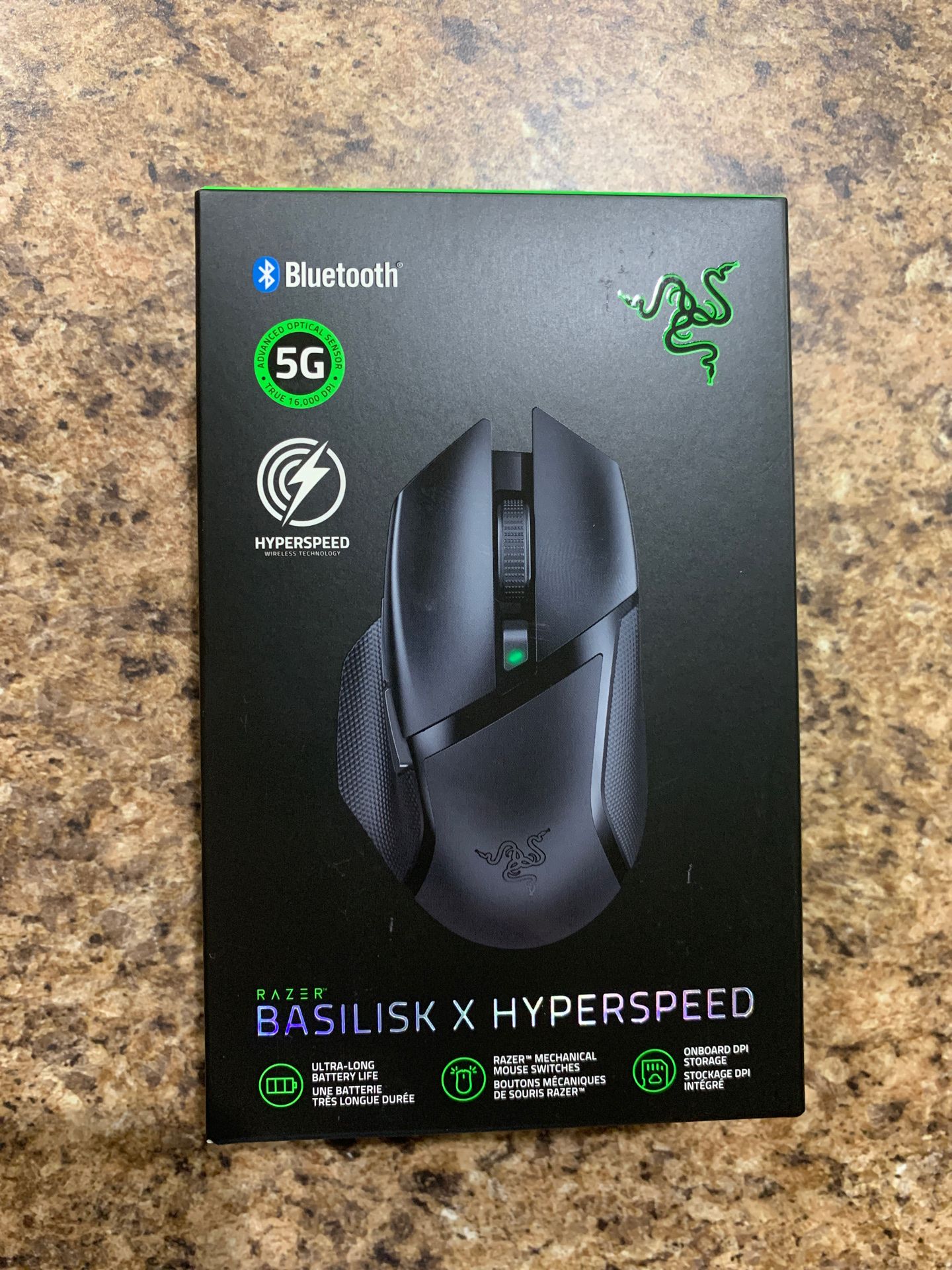 Razer Basilisk X HyperSpeed Wireless Gaming Mouse: Bluetooth & Wireless Compatible - 16K DPI Optical Sensor - 6 Programmable Buttons - 450 Hr Battery