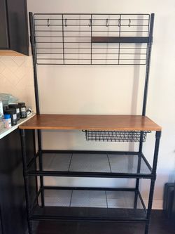 Kitchen Baker’s Rack / Storage Shelf with Magnetic Bar – Moving Sale