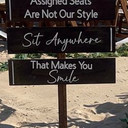 Beach Wedding Signs Decorations 