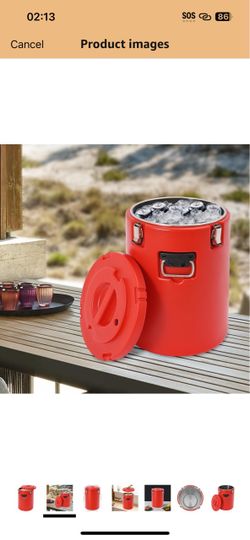 10 Gallon Insulated Soup Container, Commercial Soup Container Storage with 3 Buckles