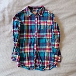 Girls Sz:10/12 Plaid Button Shirts Arizona Cotton