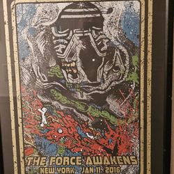 STAR WARS THE FORCE AWAKENS SIGNED PRINT