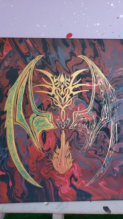 Golden Dragon painting inprogress