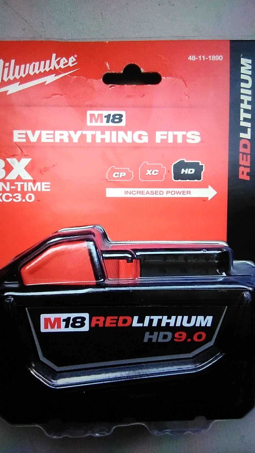 Milwaukee New battery 9.0