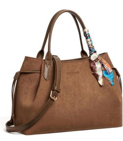 Bostanten Silk Scarf Satchel Purse