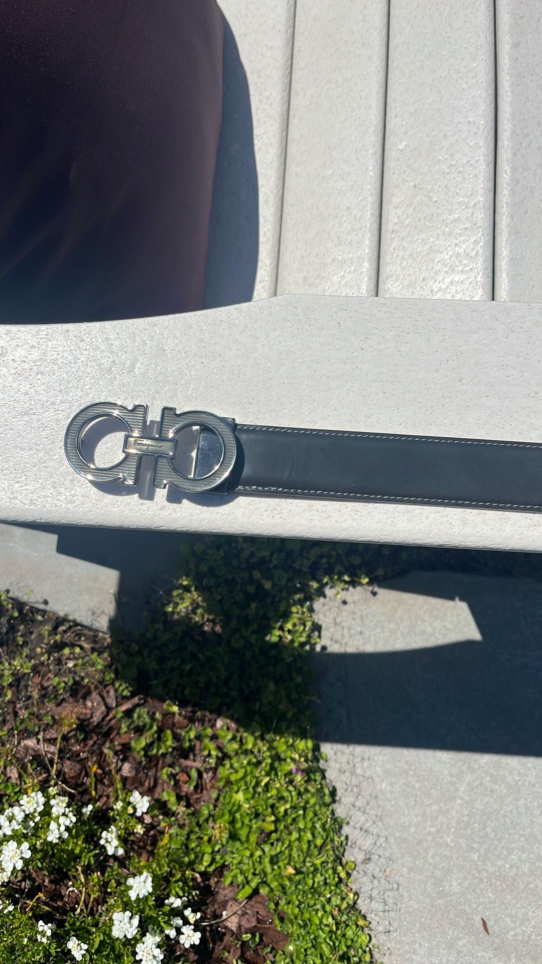 Men’s Ferragamo Gray Belt