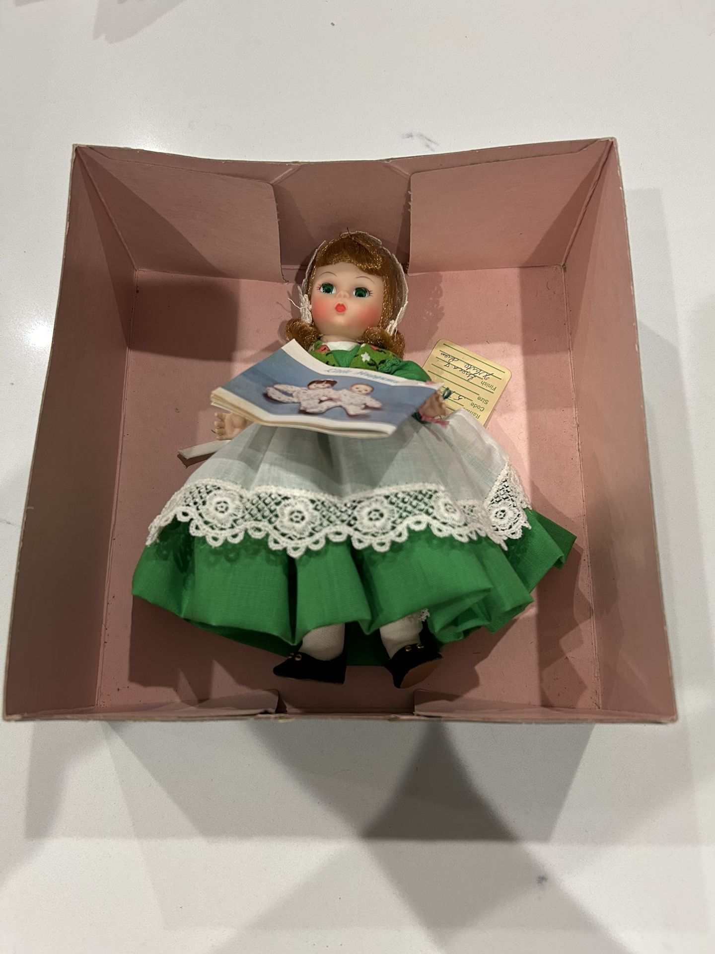 Vintage 1990s Madame Alexander Doll Ireland Doll 578 w Box & Hang Tag & Stand