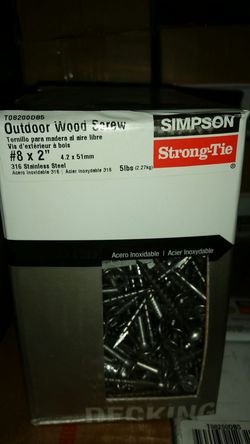 Outdoor wood screw stainless steel