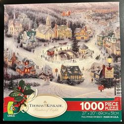Thomas Kincade St Nicholas Circle 1000 piece puzzle open box complete
