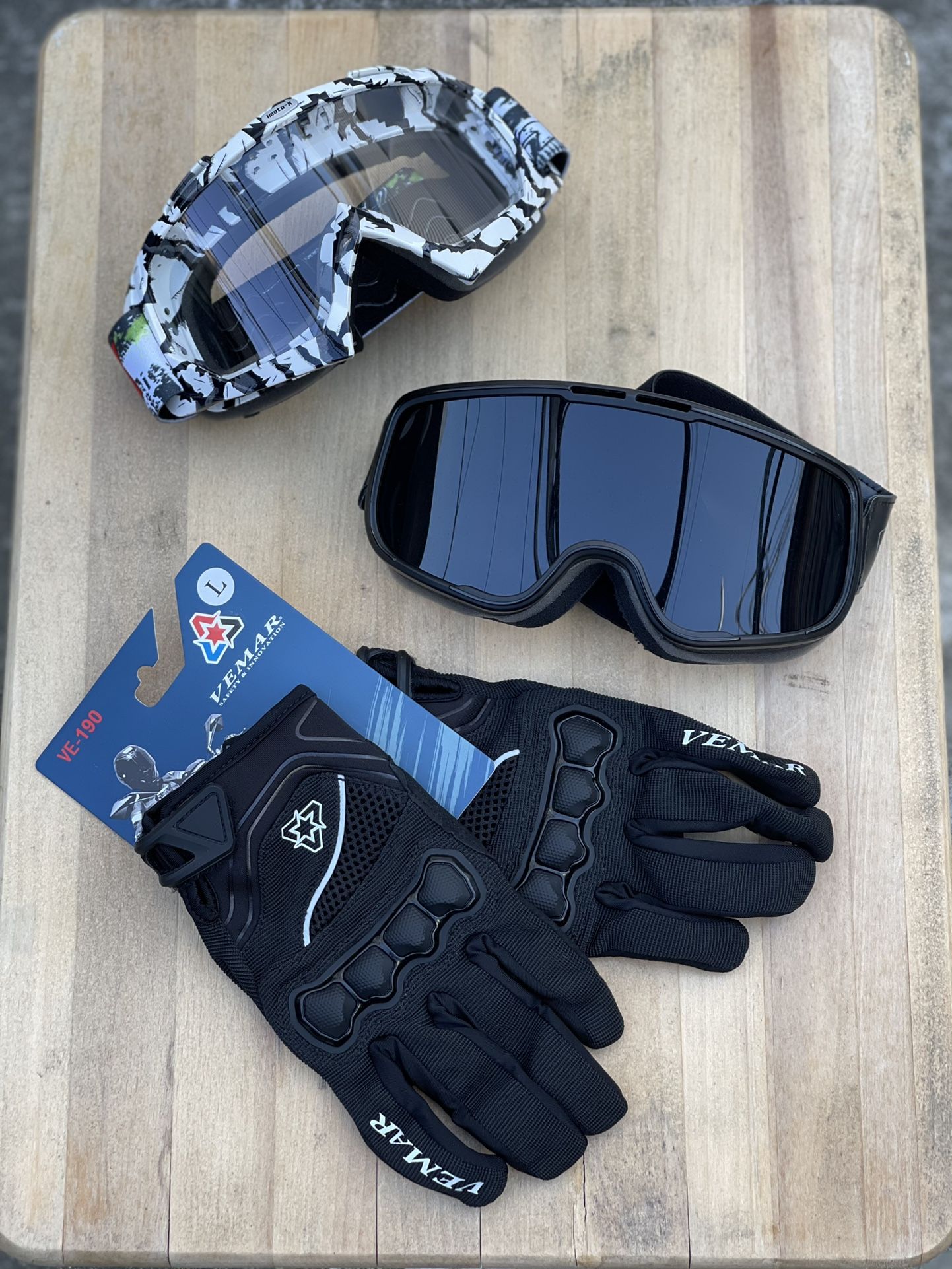 Dirt Bike Gloves And Goggles