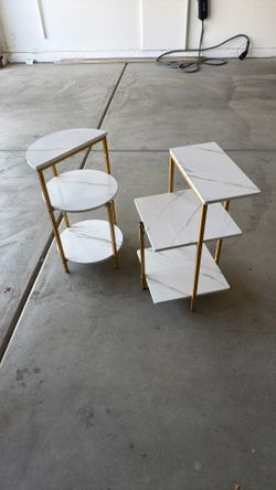 Faux Marble Night Stands