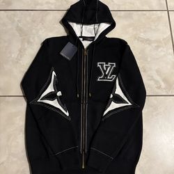 LV Knitted Medium Zip Up Hoodie
