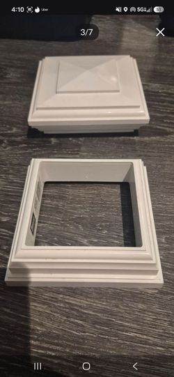White Post (Caps & Base Trim) & Railing Brackets.