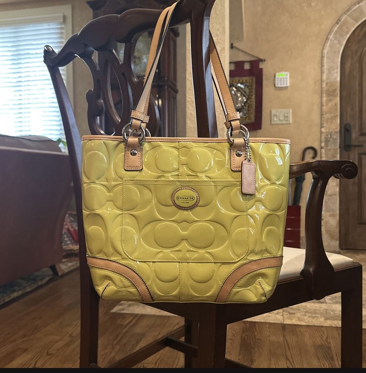 Coach Peyton Embossed Patent Leather Tote