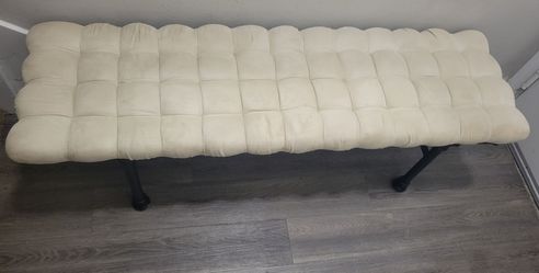 Cream and Black Bench