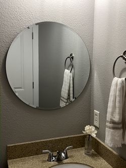 24” Frameless Round Mirror 
