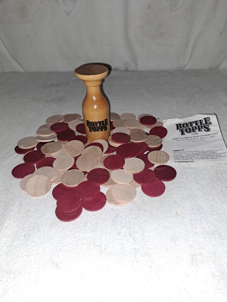 Vintage Wood 1993 Bottle Tops Game (Does Not Have Original Box In Picture)