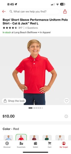 2 Red Boy’s Uniform Shirt (Medium)