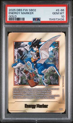 Dragon Ball Gold Energy Marker E-86 PSA 10 Fusion World