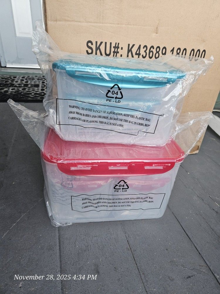 Food Storage Containers By Lock & Lock 18 Pieces