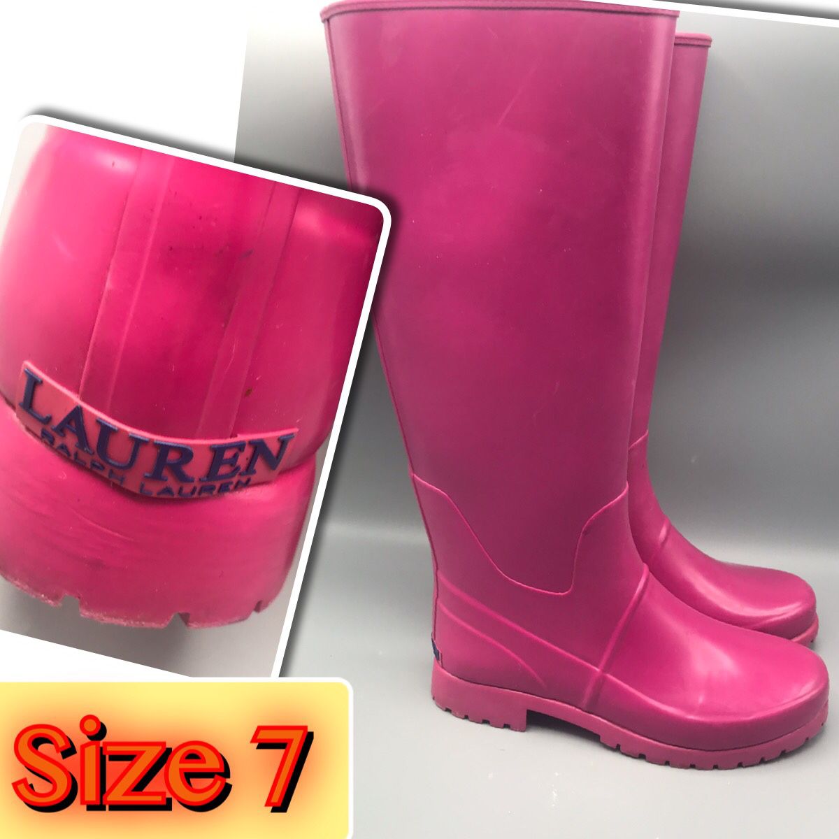 Ralph Lauren Women’s Rain Boots Size 7