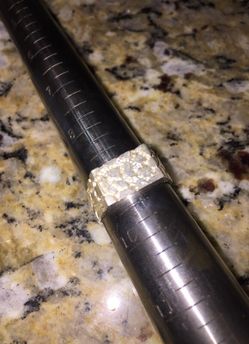 Sterling silver nugget ring unisex size 9