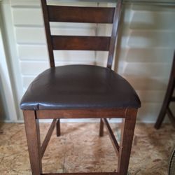 Wood & vinal high chair