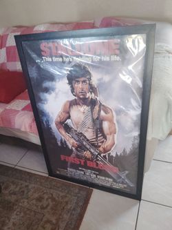 Vintage Rambo poster movie with the frame