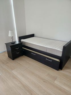 Twin bed with trundle.